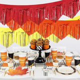 Fall Decor 6Pack Foil Fringe Banners 1.6x6.6FT Thanksgiving Metallic Tinsel Backdrop