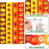 Thanksgiving Backdrop 2Pack Foil Fringe Curtains with Give Thanks Banner Fall Decor