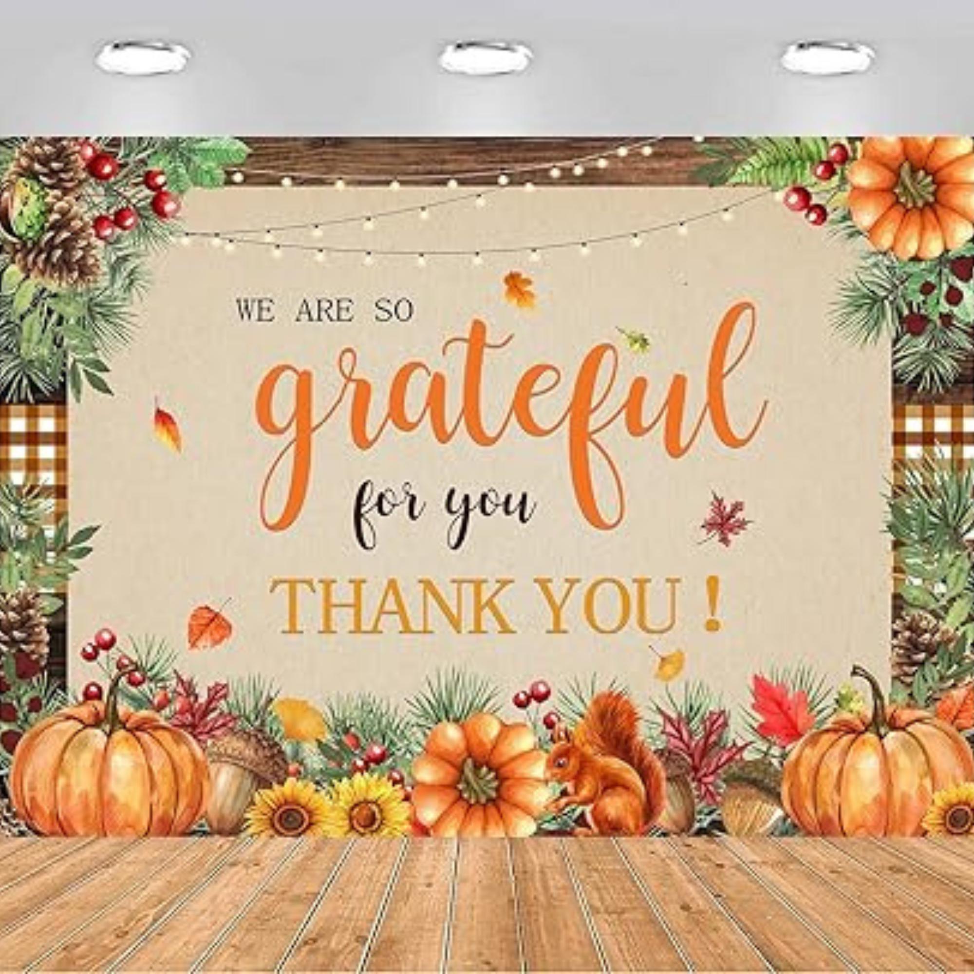 7x5FT Thanksgiving Backdrop Fall Pumpkin Harvest Grateful Friendsgiving Party Decor