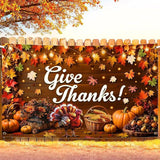 Happy Friendsgiving Banner 70x43 Inch Autumn Turkey Harvest Backdrop Party Decor