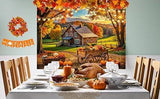 Fall Backdrop 82x59 Inch Autumn Pumpkin Harvest Thanksgiving Photography Decor