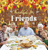 Happy Friendsgiving Backdrop 7x5FT Thankful Friends Fall Thanksgiving Party Decor