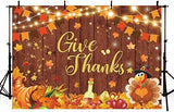 7x5FT Happy Thanksgiving Backdrop Give Thanks Pumpkin Harvest Rustic Turkey Party Decor