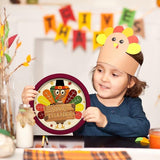 Turkey Thanksgiving Party Supplies Kit: Disposable Plates & Napkins - Serves 50