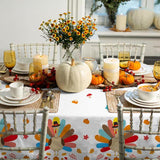 Thanksgiving Turkey Party Supplies Kit with Plates Cups Napkins and Tablecloth for 25