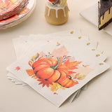 Thanksgiving Plates and Napkins Set Fall Disposable Dinnerware for 24 Guests Party