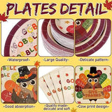 452PCS Turkey Thanksgiving Party Set for 50 Guests with Plates, Cups, Napkins & Cutlery