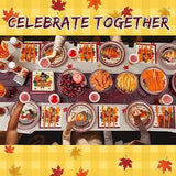 452PCS Turkey Thanksgiving Party Set for 50 Guests with Plates, Cups, Napkins & Cutlery