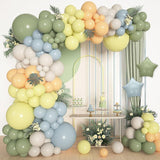 Sage Green & Dusty Blue Balloon Garland Kit: Baby Shower Decor