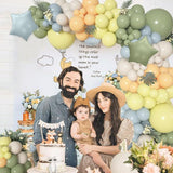 Sage Green & Dusty Blue Balloon Garland Kit: Baby Shower Decor