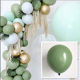 Matte Sage Green Blue Gold Balloons 60pcs 10inch for Baby Shower Wedding Party