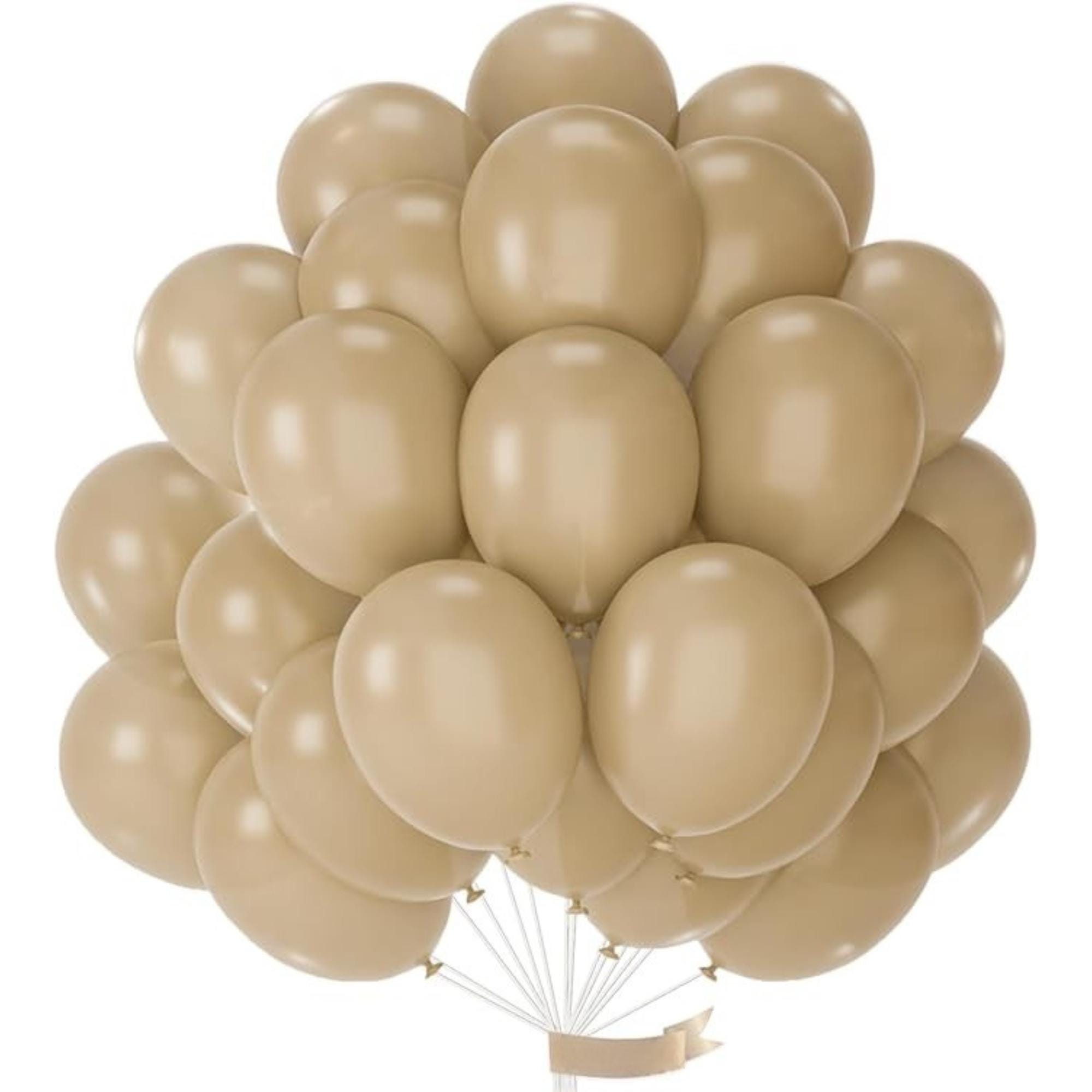 Light Brown Balloons 50pcs 12inch Tan Beige Cream for Baby Shower Wedding Party