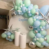Mint Green Balloons 130pcs Pastel Light Green Mix for Birthday Baby Shower Party