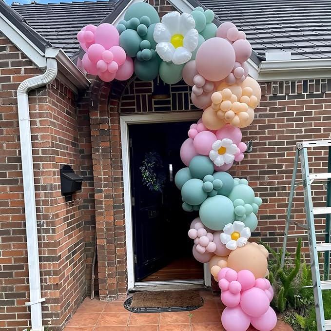 Pink Blue Green Balloons 60pcs 12inch Pastel Beige White for Boho Baby Shower Party