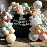 Dusty Green Neutral Balloon Garland Kit Sage Nude Cream Blush for Baby Shower Party