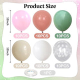 Pink and Green Balloons 60pcs 12inch Sage Olive White for Winter Baby Shower Party