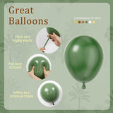 Green and Brown Balloons 60pcs 12inch Sage Nude Gold for Jungle Baby Shower Party
