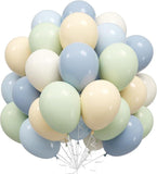Dusty Blue Green Balloons: 50pcs Baby Shower Party Decor