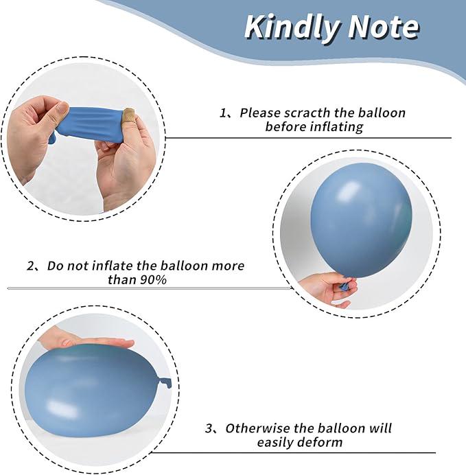 Dusty Blue Green Balloons: 50pcs Baby Shower Party Decor