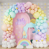 Pastel Rainbow Balloon Arch Kit 163 Pcs for Birthday Wedding and Party Decor