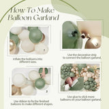 Sage Green Balloon Arch Kit 130 Pcs for Baby Shower Wedding and Birthday Decor