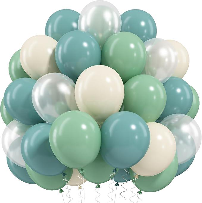 Sage Green Balloon Set: 50-Piece Baby Shower, Wedding Decor