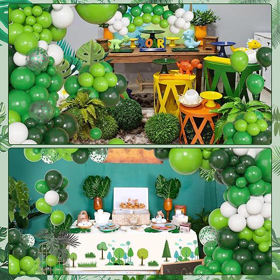 Green Balloon Arch Kit 153 Pcs for Baby Shower Birthday and Jungle Party Decor