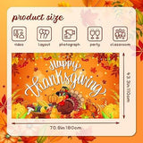 Happy Thanksgiving Banner 72x44 Inch Fall Holiday Backdrop Party Supplies Outdoor Decor