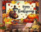 Happy Thanksgiving Backdrop 71x43 Inch Fall Photo Background Party Decorations