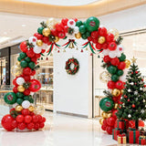 110PCS Ugly Sweater Christmas Balloon Garland Kit Red Green Balloons for Holiday Decor