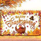 Happy Thanksgiving Banner XtraLarge 72x44 Inch Backdrop Fall Party Decorations