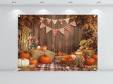 82.6x59inch Thanksgiving Backdrop Pumpkin Harvest Autumn Fall Photography Background