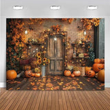 7x5ft Fall Backdrop Pumpkin Autumn Festival Maple Leaves Harvest Photography Photo Booth Background