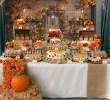 7x5ft Fall Backdrop Pumpkin Autumn Festival Maple Leaves Harvest Photography Photo Booth Background