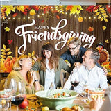 Happy Friendsgiving Photo Booth Backdrop Pumpkin Harvest Fall Thanksgiving Party 7x5ft