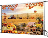 7x5ft Fall Autumn Harvest Backdrop Thanksgiving Hay Leaves Party Banner Decor