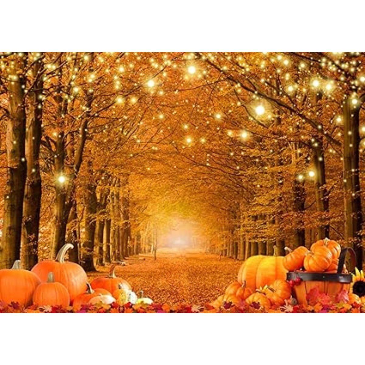 7x5ft Fall Pumpkin Thanksgiving Backdrop Party Decoration Photography Banner