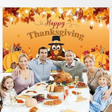 Happy Thanksgiving Banner Friendsgiving Turkey Harvest Autumn Maple Leaves Party Backdrop