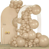 Vanilla Brown Balloon Arch Kit 140pcs Light Brown Balloons for Boho Party Decorations