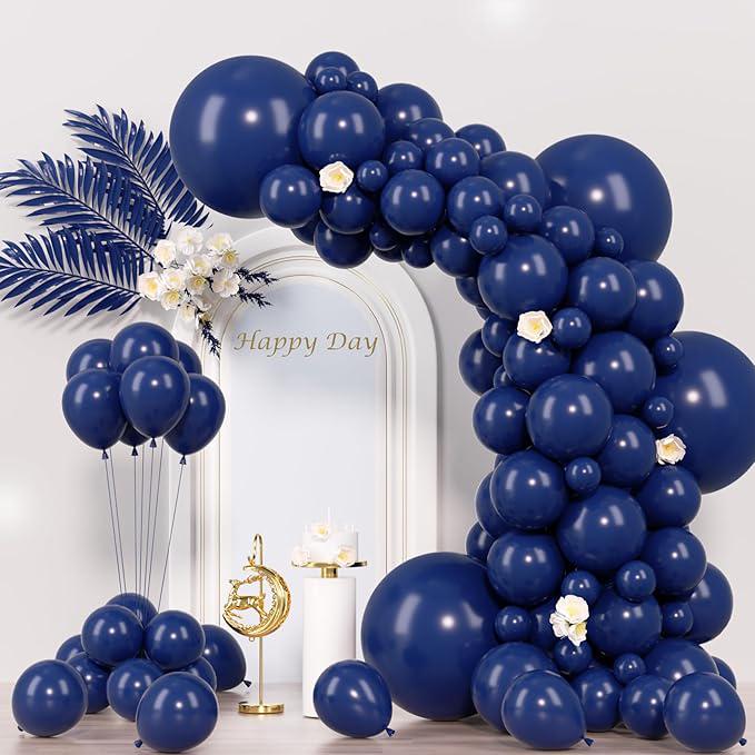 Navy Blue Balloon Set 130pcs Dark Blue Balloons in Multiple Sizes for Party Decorations