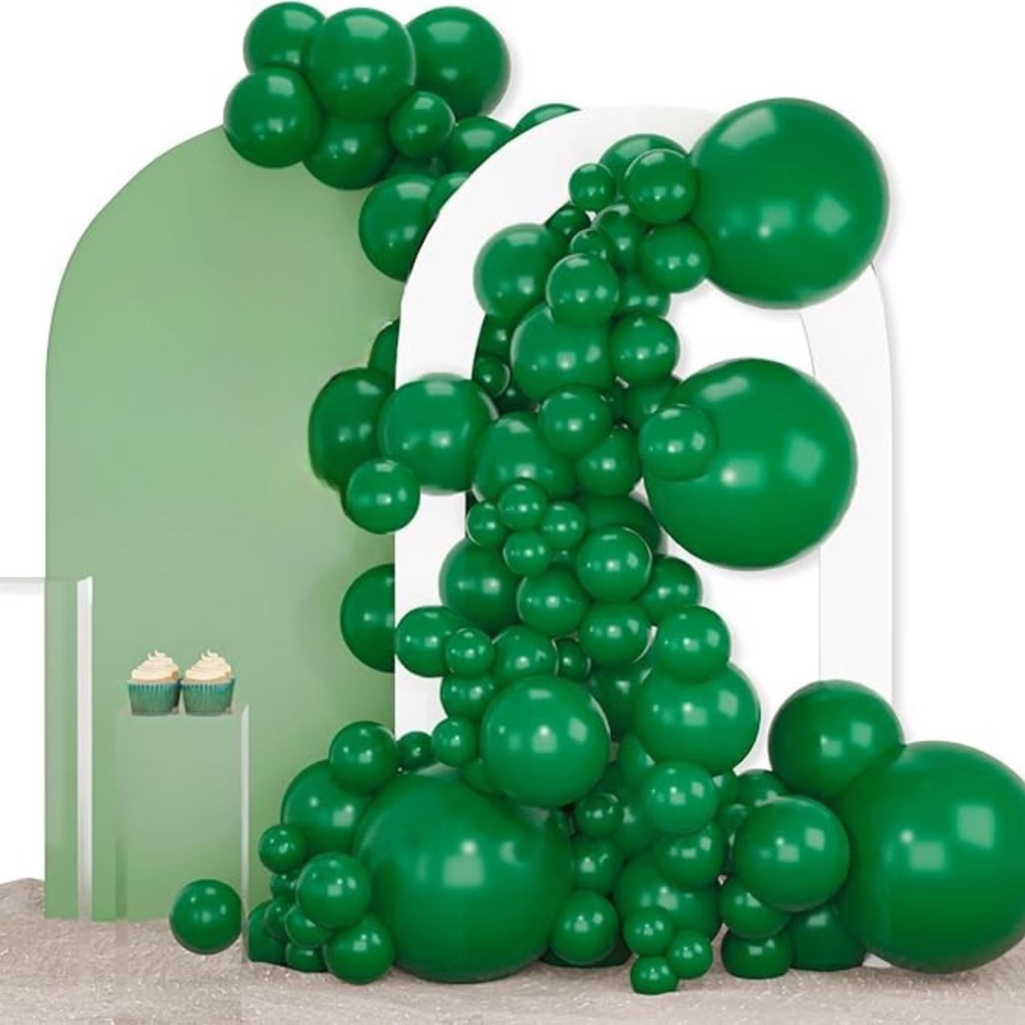 Dark Green Balloon Arch Kit 155pcs Emerald Hunter Forest Green Balloons for Party Decor