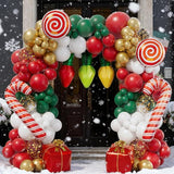 Christmas Balloon Arch Kit: Candy Cane & Gift Box Balloons