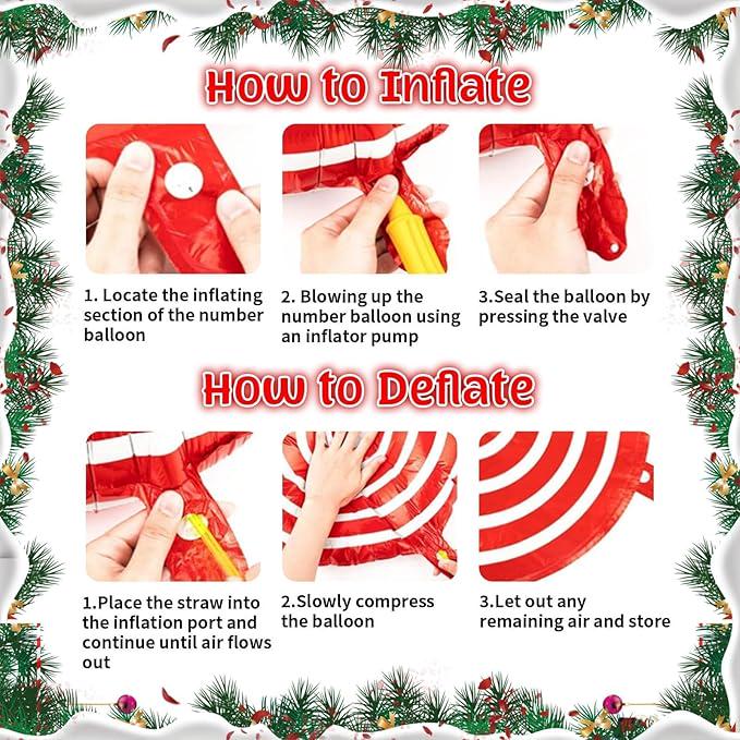 Christmas Balloon Arch Kit Red Green Pink Gold Balloons with Gingerbread and Candy