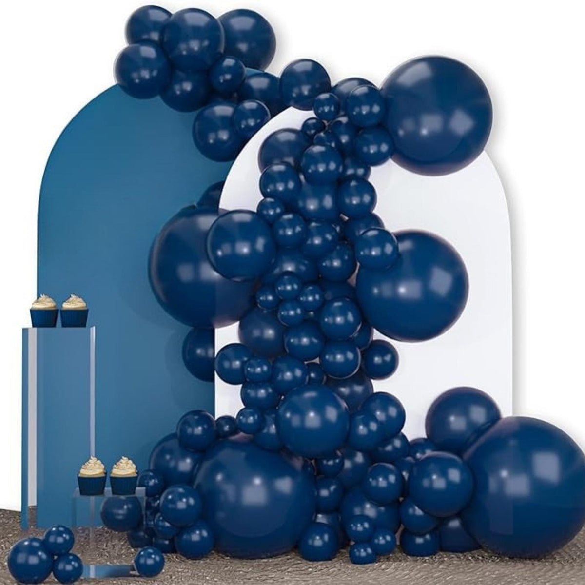 Navy Blue Balloon Arch Kit 140pcs for Birthday Wedding Baby Shower Graduation