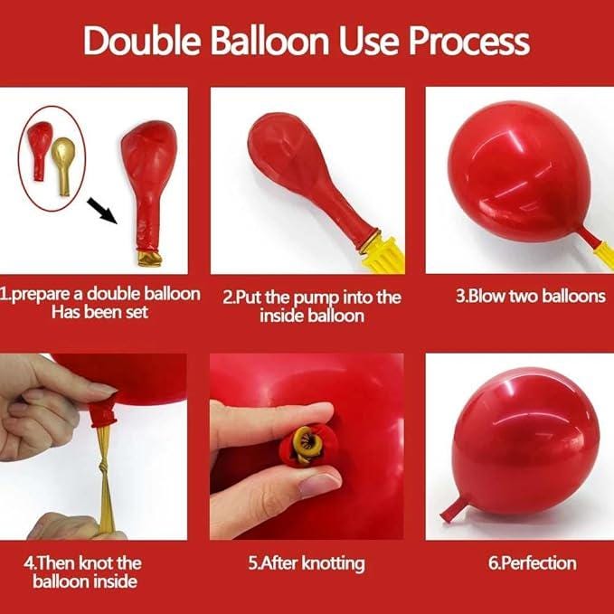 Christmas Balloon Garland Kit Red Green White Gold with Candy Cane & Star Balloons