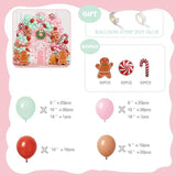 150-Piece Pastel Christmas Balloon Garland Kit with Pink, Green & Brown Balloons for Party