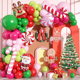 Christmas Balloon Arch Kit Red Pink Green Latex Balloons for Holiday Party Décor