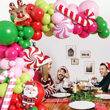 Christmas Balloon Arch Kit Red Pink Green Latex Balloons for Holiday Party Décor
