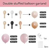 Dusty Pink Balloon Arch Kit: Boho Party Garland Décor