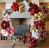 Burgundy Balloon Arch Kit 108Pcs Burgundy Rose Latex Balloons for Wedding Birthday Décor